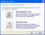 Undelete SD card screenshot